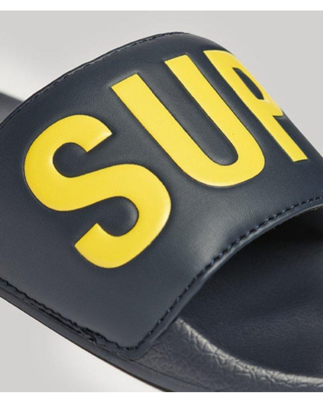 Superdry Blue Ladies Code Core Pool Sliders