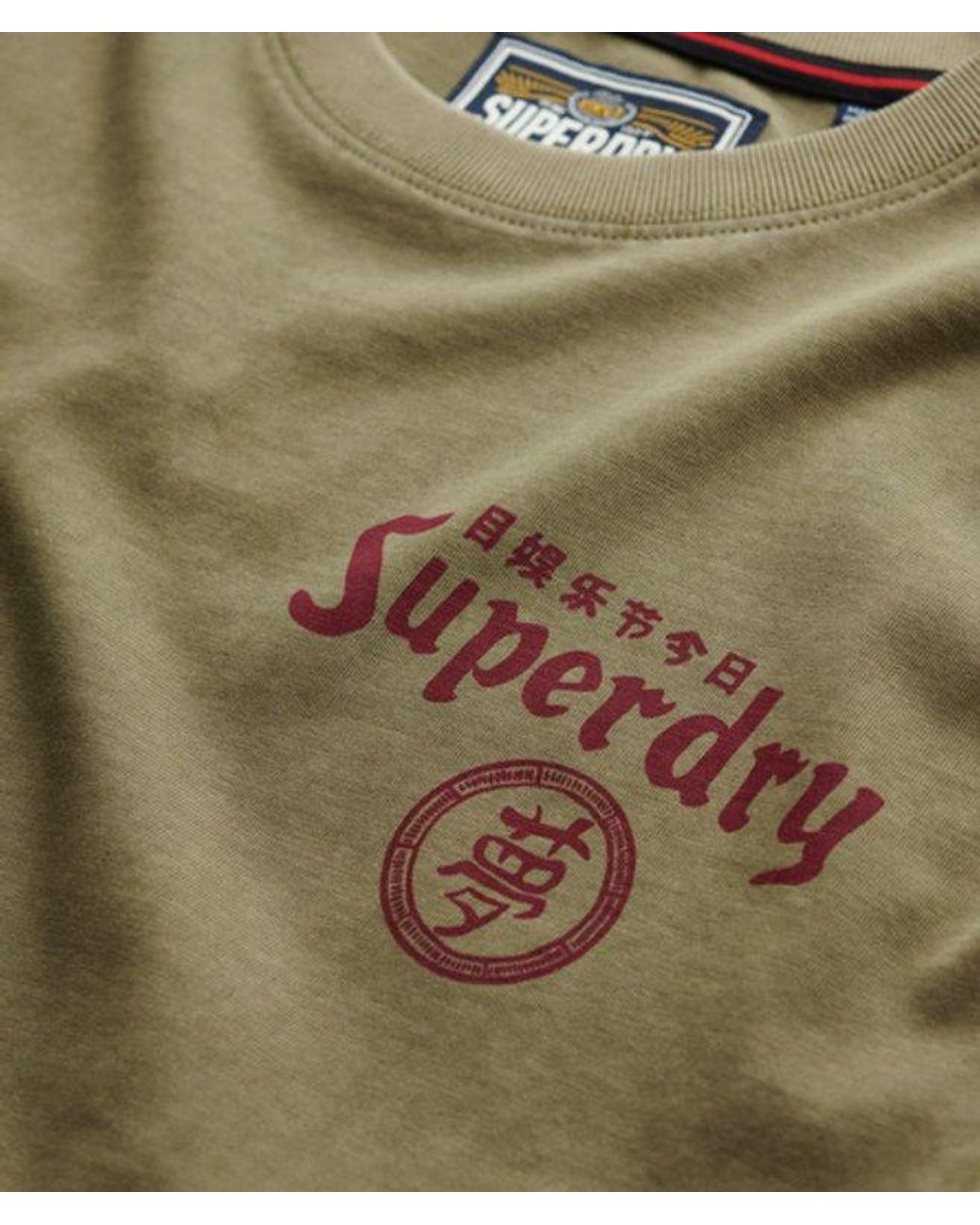 Superdry Green Tokyo Narrative Loose T-shirt for men