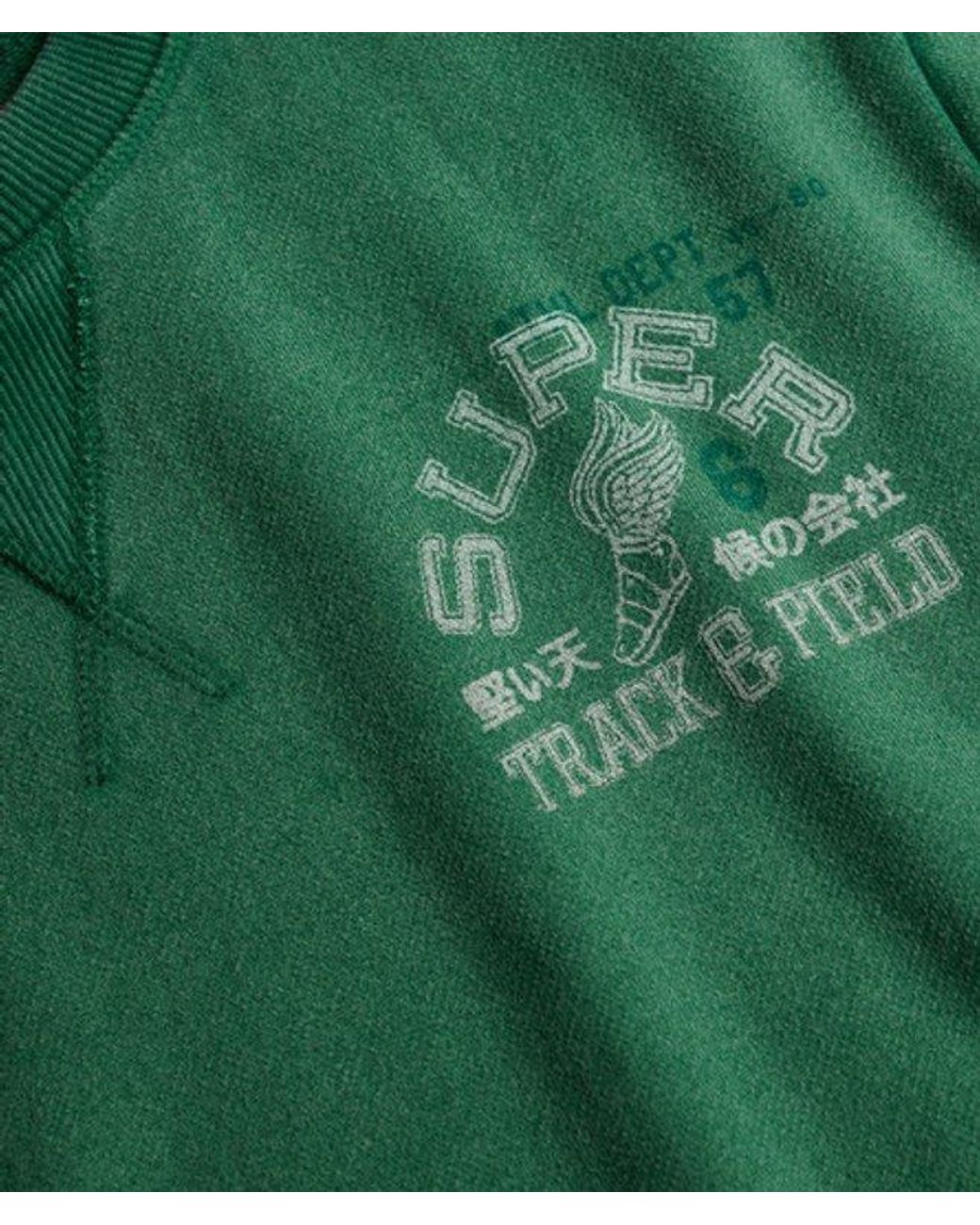 Superdry Green & Co Vintage Preppy Relaxed Crew Sweatshirt for men
