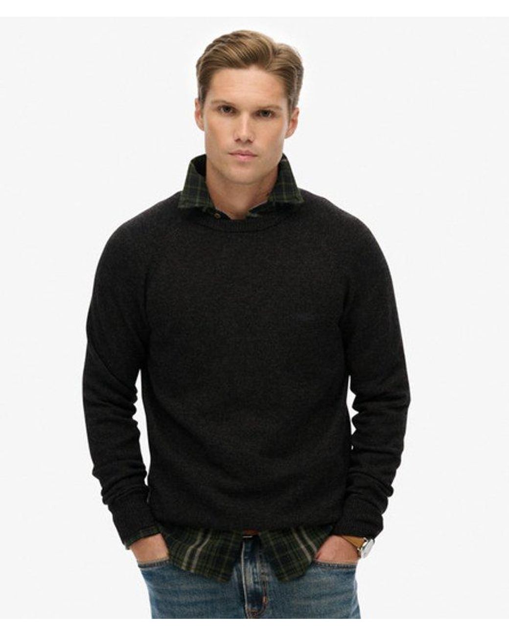 Superdry Black & Co Wool Blend Jumper for men