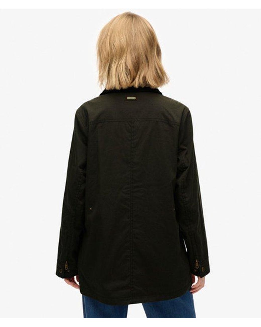Superdry Waxjas in het Black