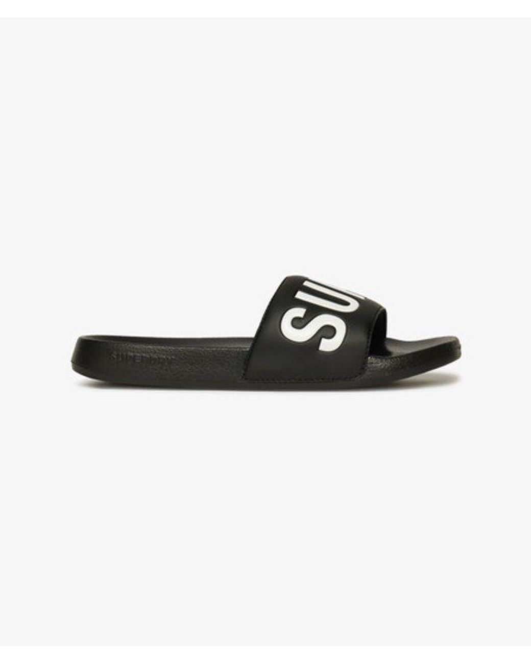 Superdry Black & Co Core Pool Sliders