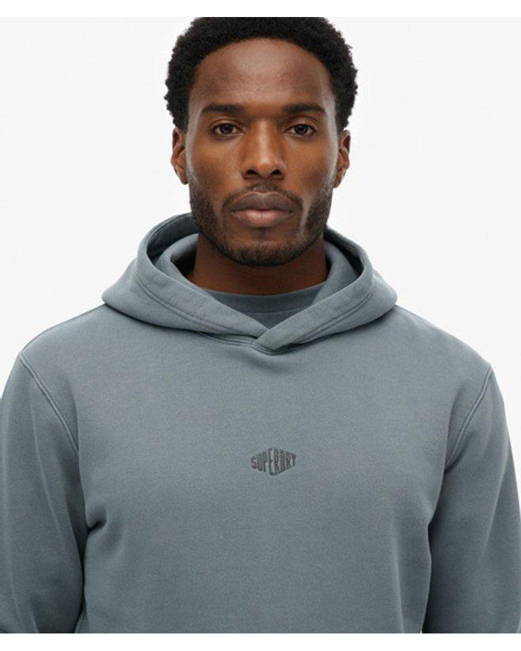Superdry Hoodie Met Micrologo in het Blue voor heren