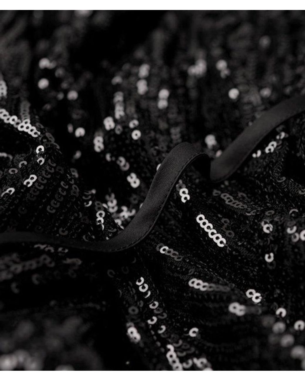 Superdry Black & Co Sequin Wrap Mini Dress