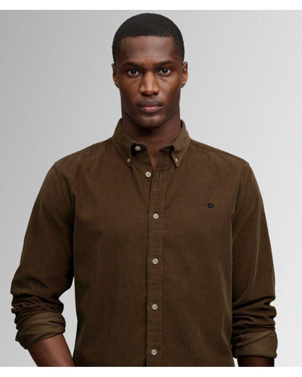 Superdry Brown & Co Classic Needle Cord Shirt for men
