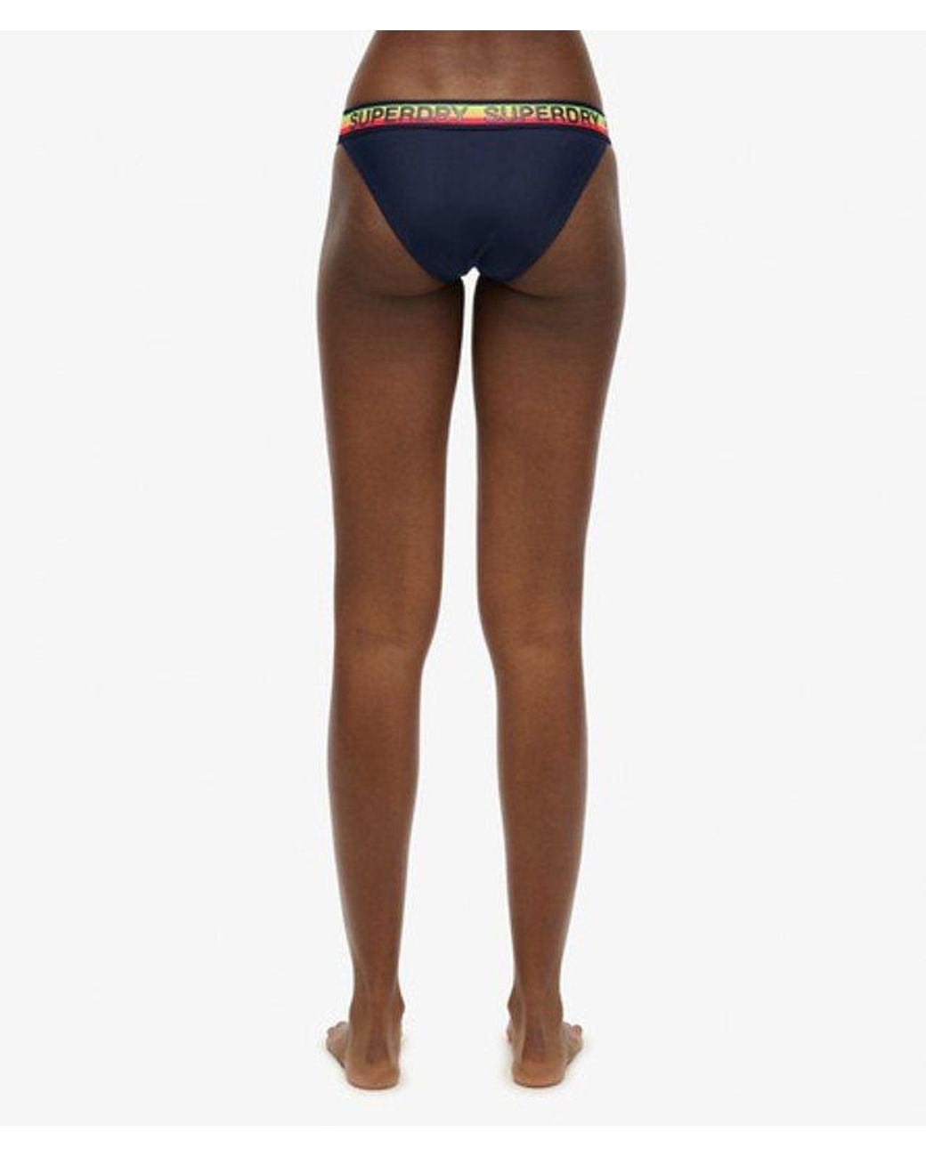 Superdry Blue & Co Ladies Fully Lined Logo Classic Bikini Briefs