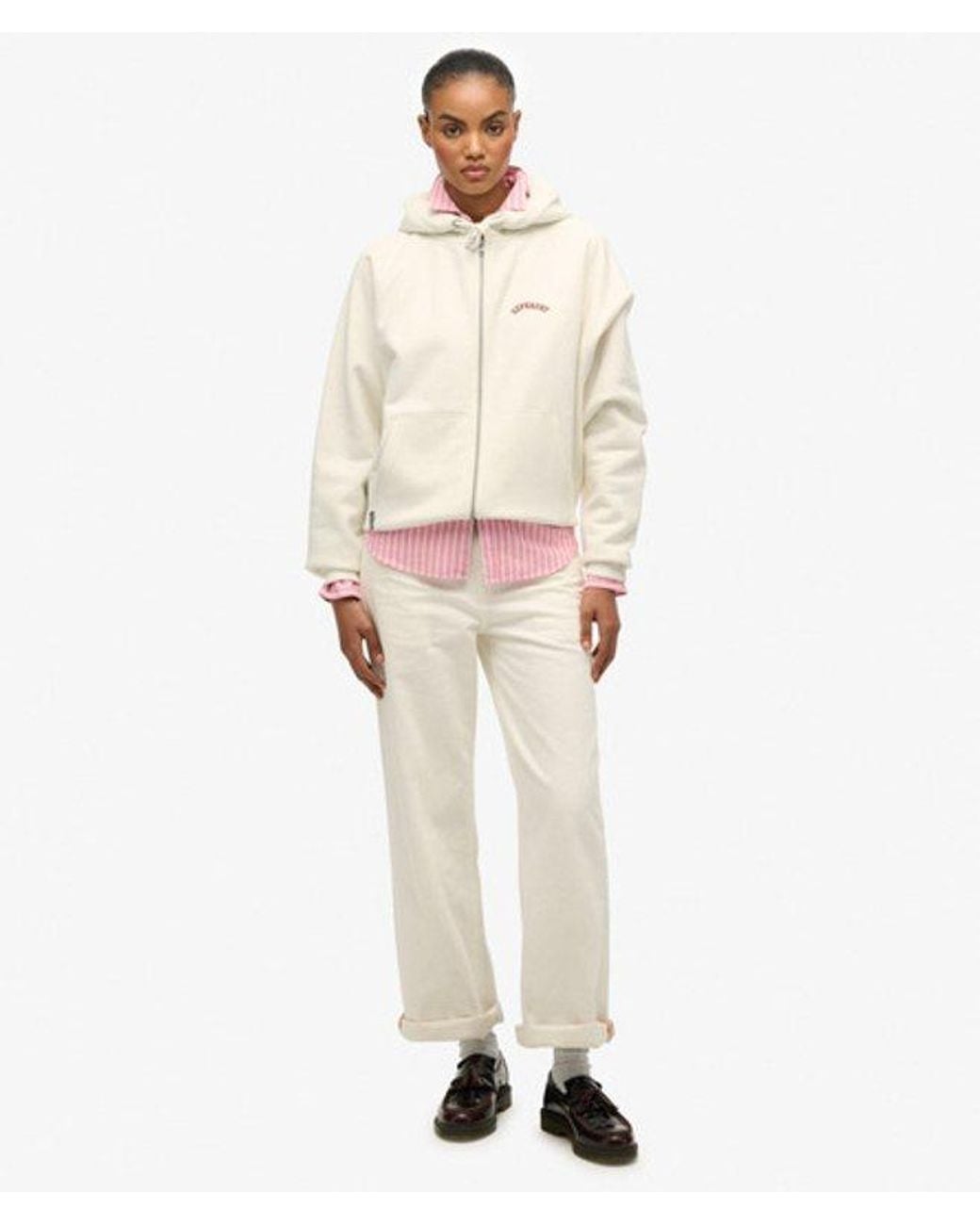 Superdry Natural & Co Essential Logo Raglan Zip Hoodie