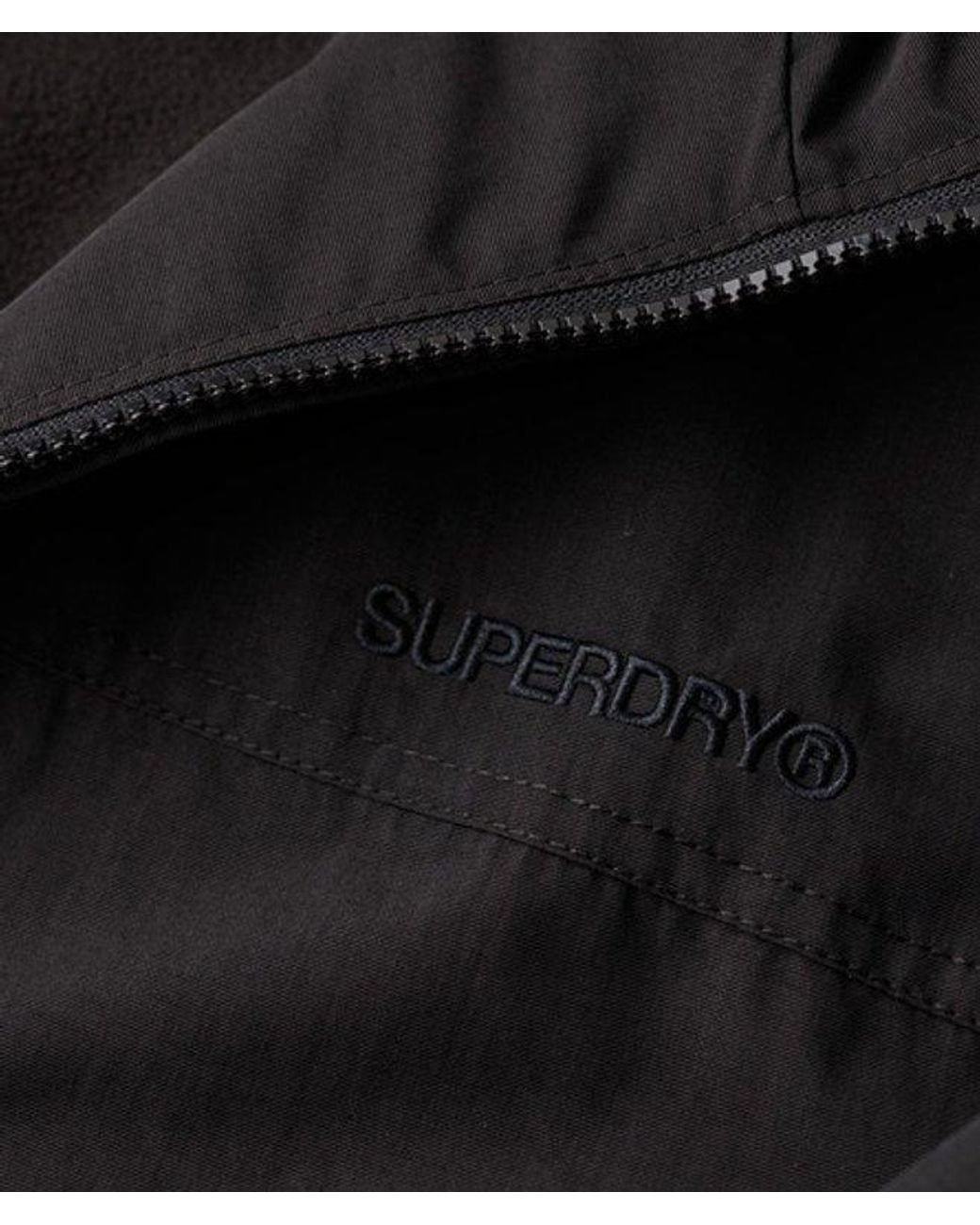 Superdry Black & Co Surplus Nylon Hooded Bomber Jacket for men