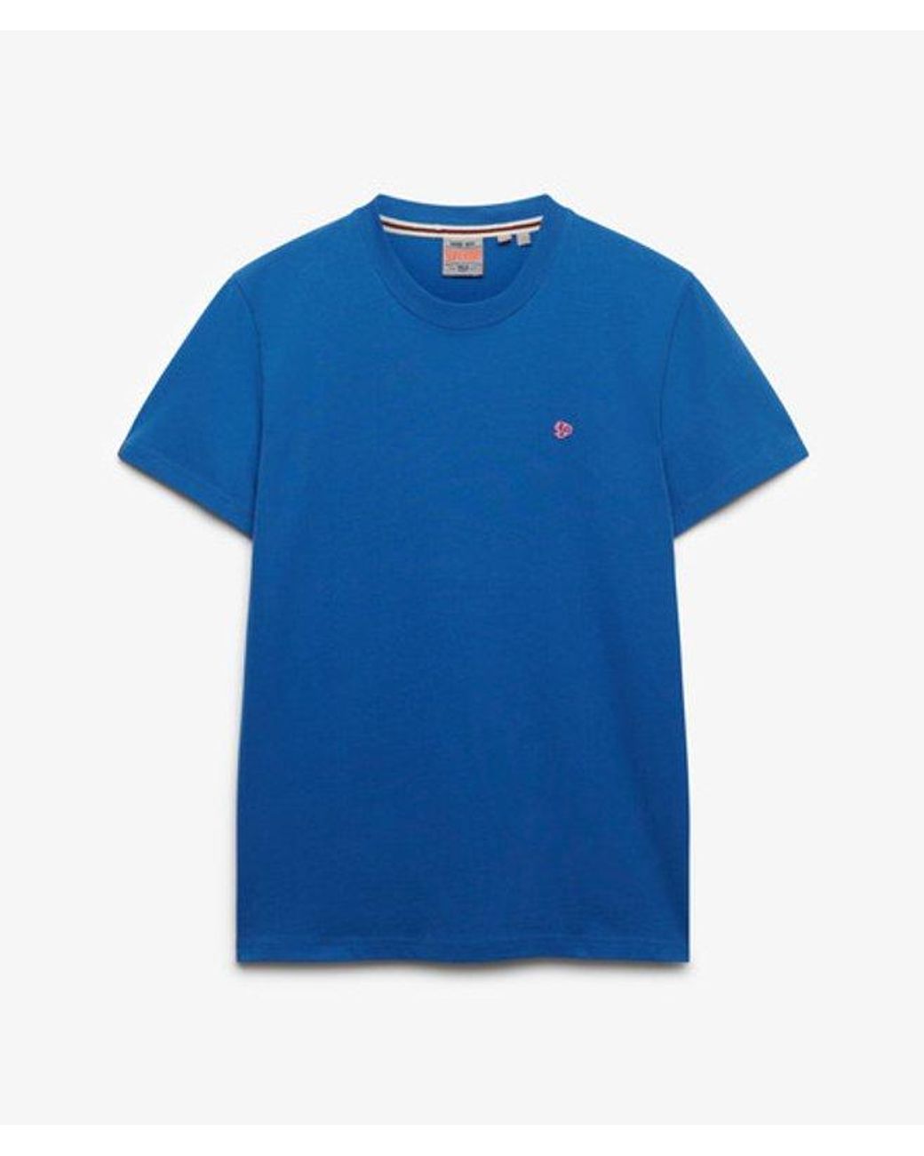 Superdry Blue Sd & Co Logo Embroidered T-Shirt for men