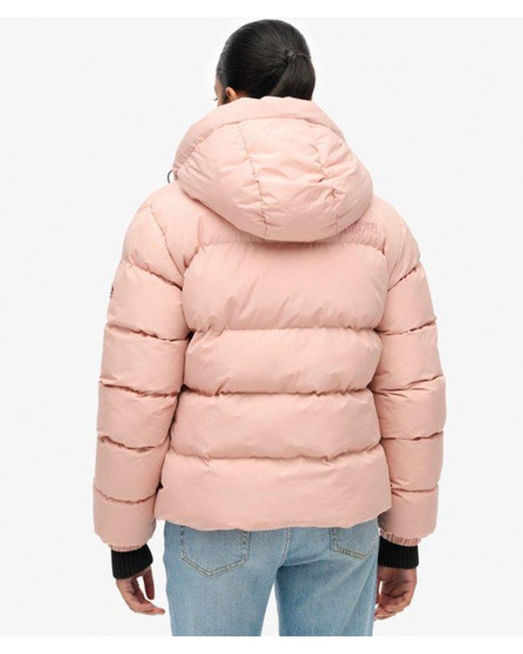 Superdry Blue & Co Hooded Sports Puffer Jacket
