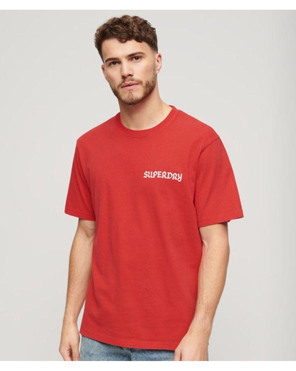 Superdry Red & Co Tattoo Graphic Loose Fit T-shirt for men
