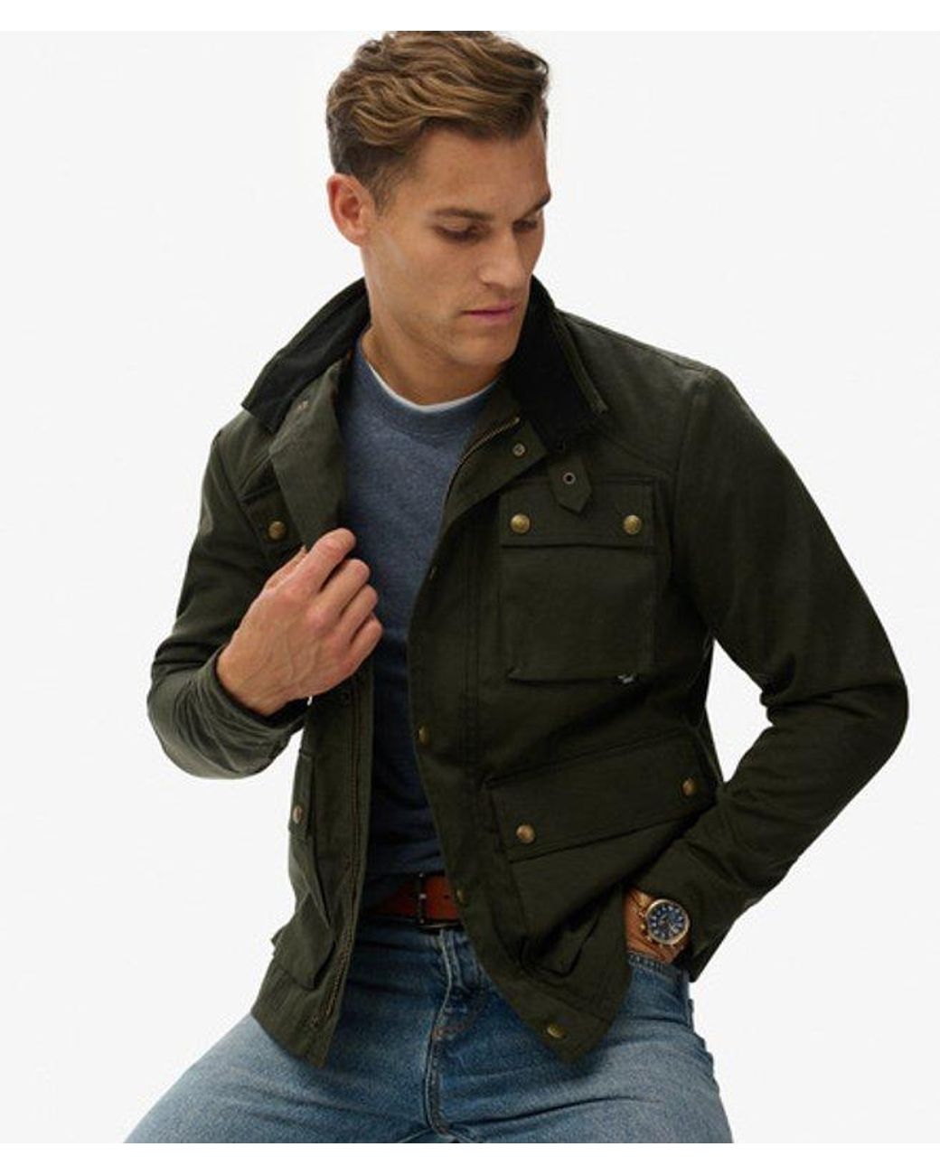 Superdry Black & Co The Merchant Store - Wax Racer Jacket for men