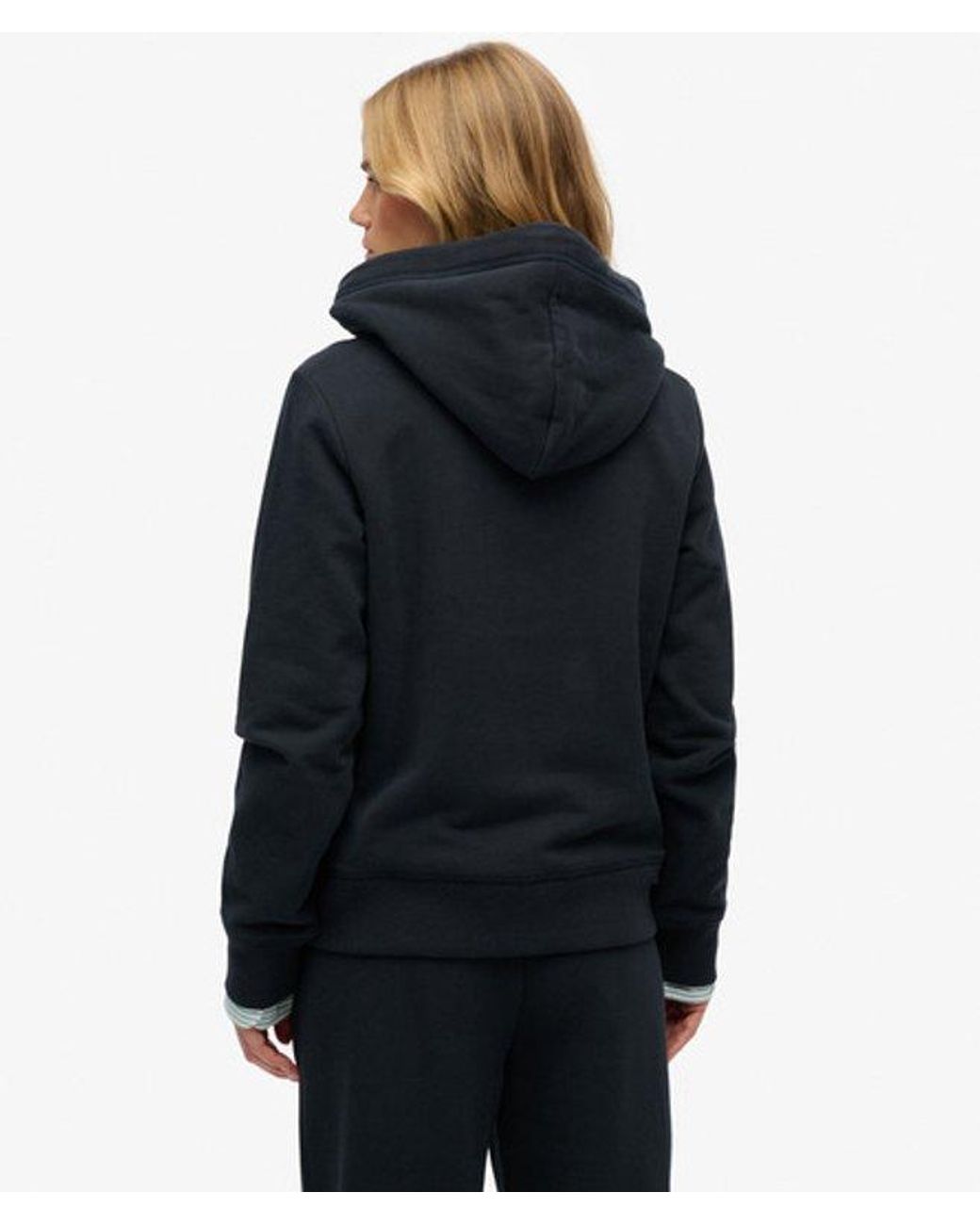 Superdry Black & Co Essential Logo Embroidered Hoodie