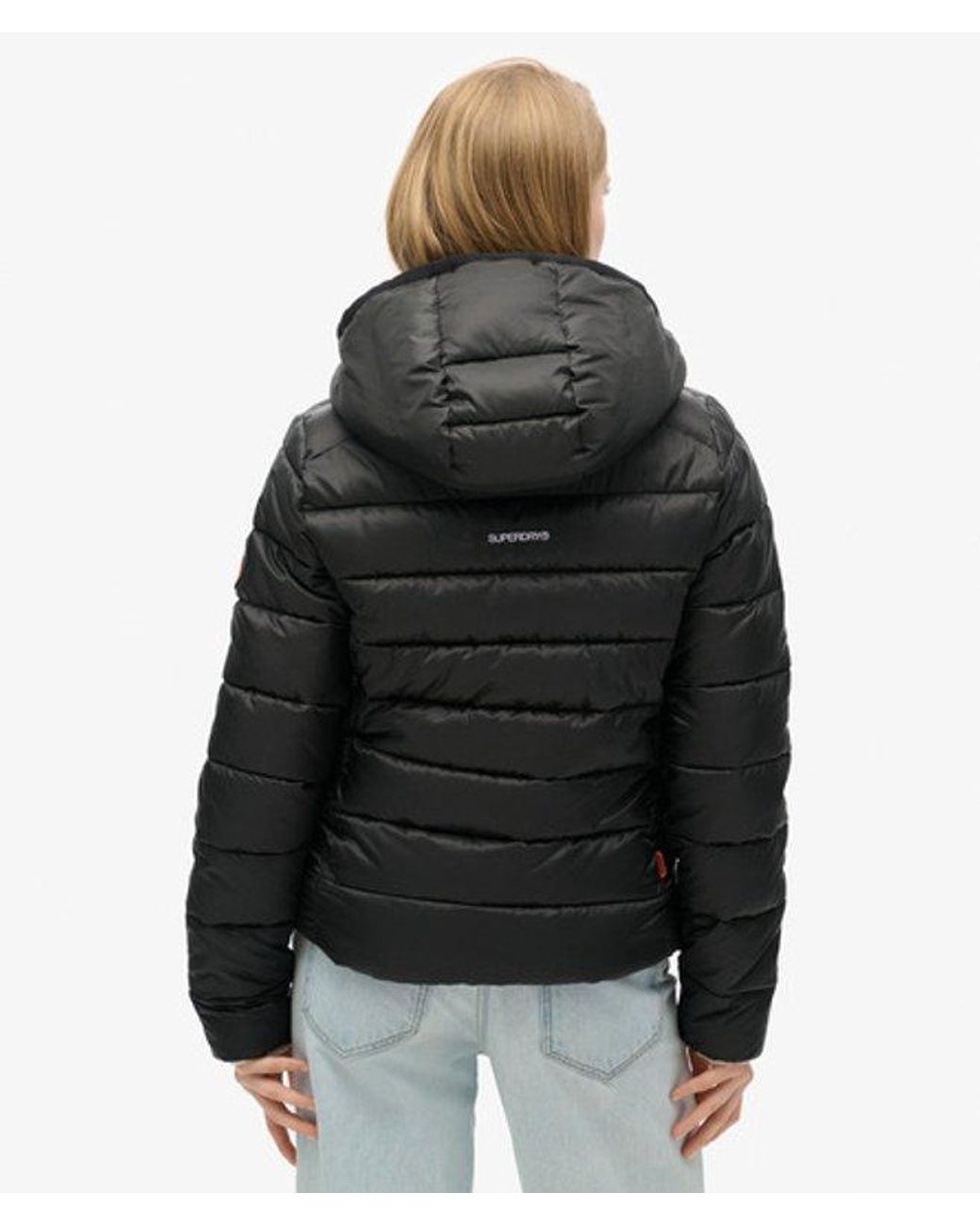 Superdry Black & Co Hooded Fuji Quilted Padded Jacket