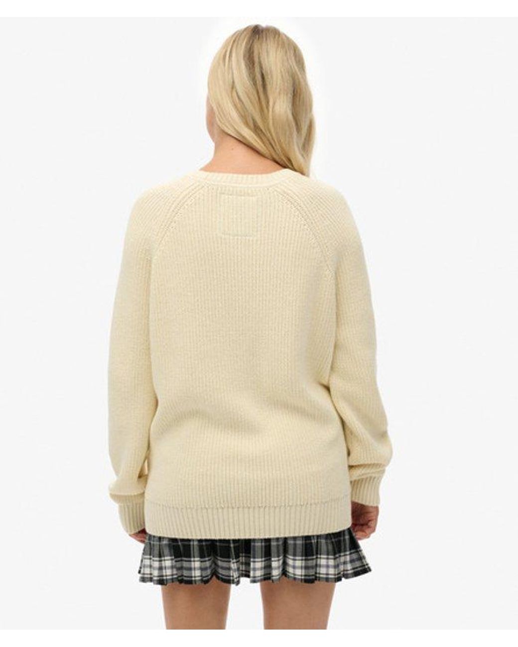 Superdry Natural & Co Relaxed Ribbed Knitted Jumper