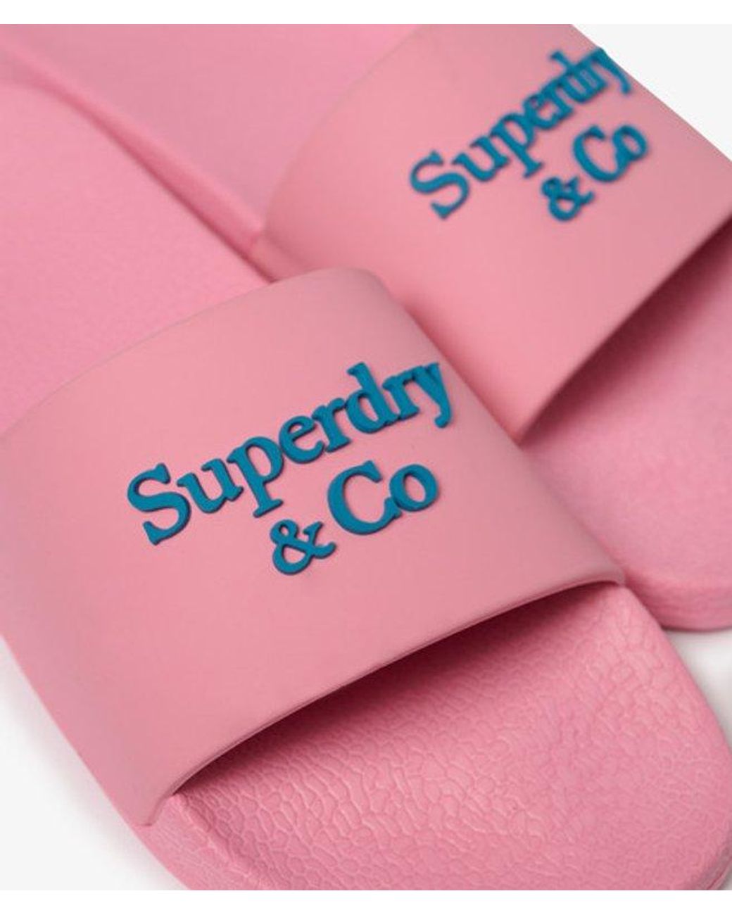 Superdry Pink & Co Pool Sliders