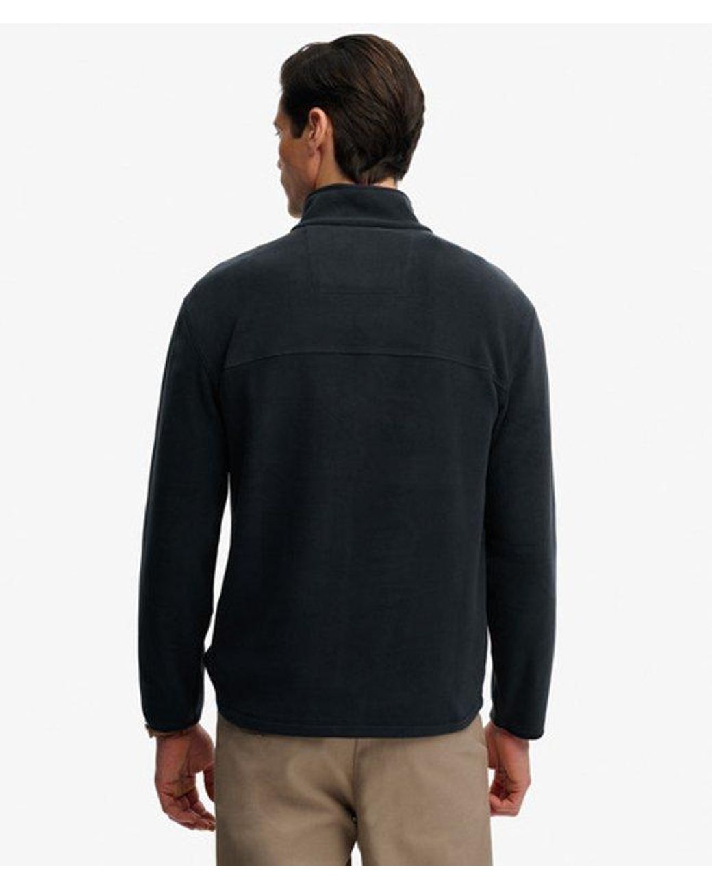 Superdry Black Expedition Fleece Half Zip for men