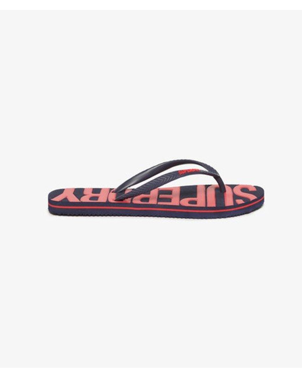Superdry Red Vintage Flip Flops