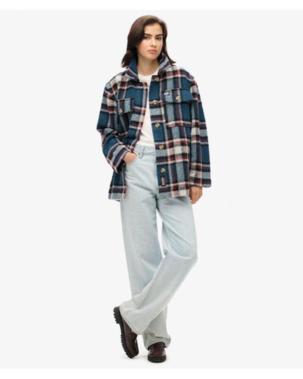 Superdry Blue Heavyweight Unlined Overshirt
