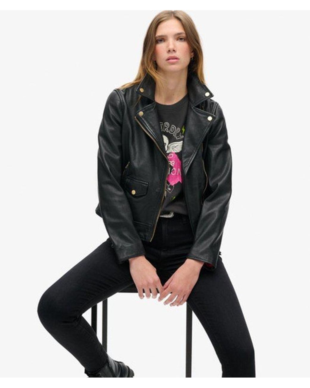 Superdry Blue & Co Lo-fi Punk Poster Relaxed T-shirt