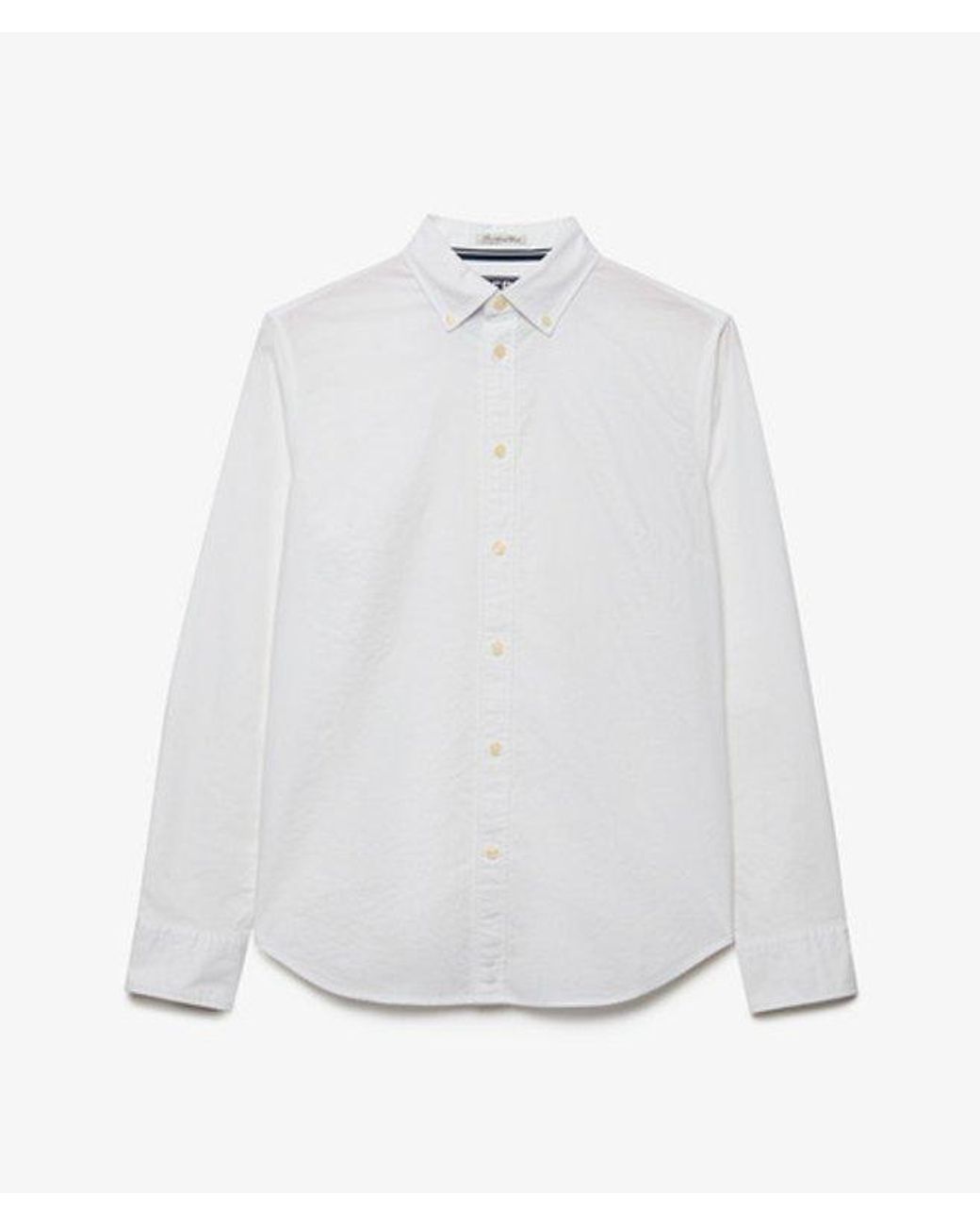Superdry White & Co Slim Oxford Button Down Long Sleeve Shirt
