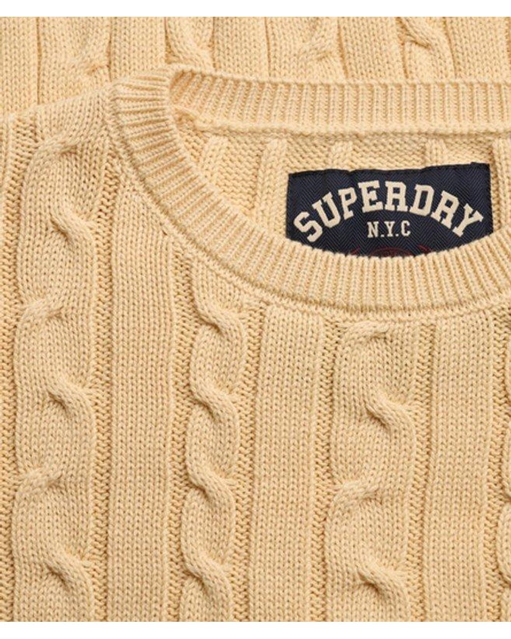Superdry Natural & Co Essentials Cable Knit Jumper