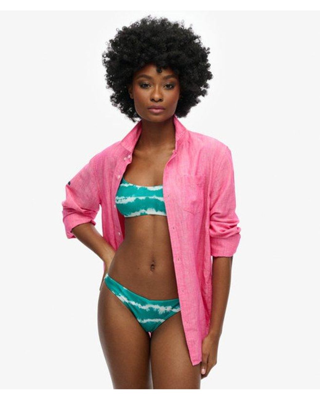 Superdry Pink & Co Tie Dye Recycled Bikini Top
