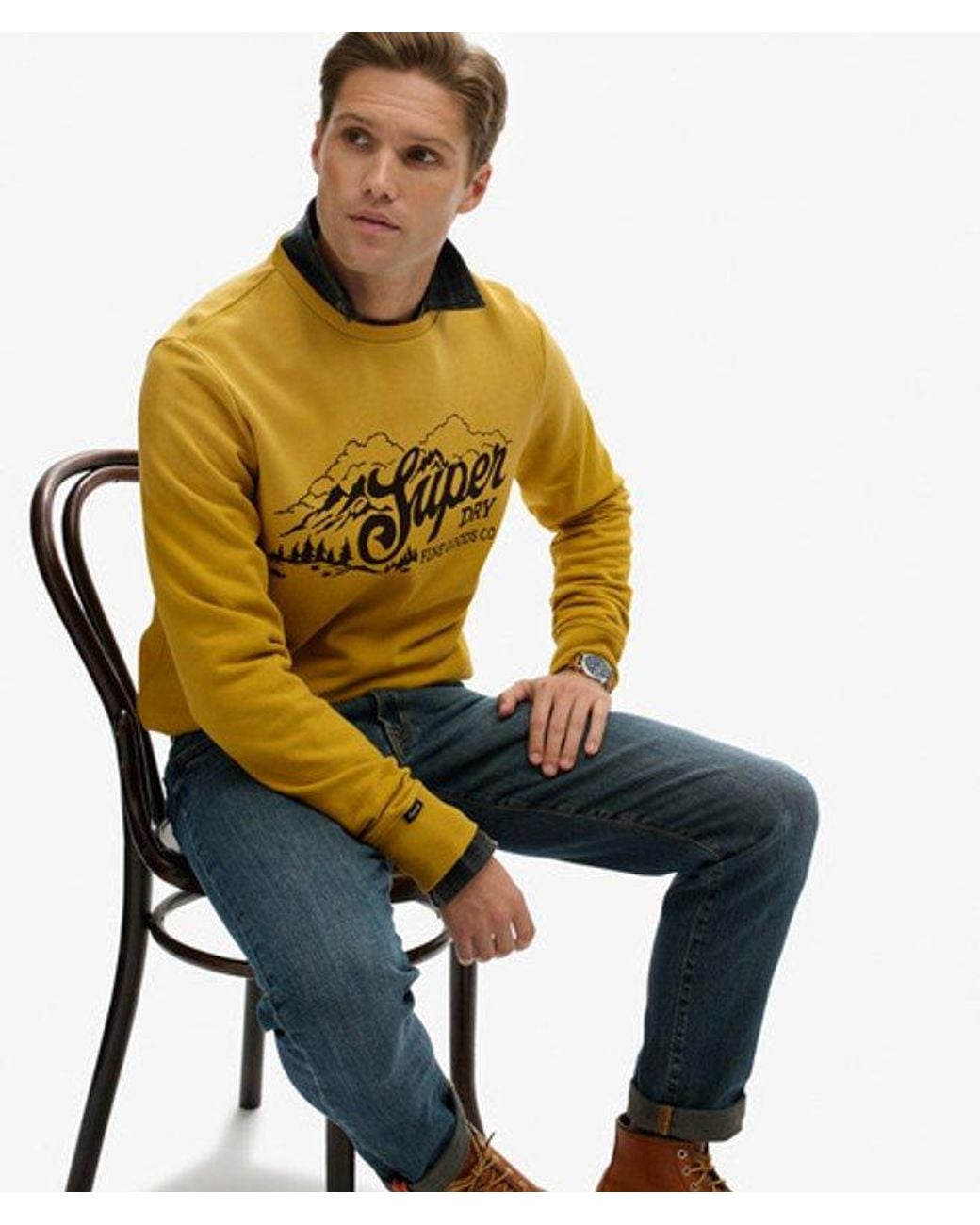 Superdry Yellow & Co Lo-fi Outdoors Relaxed Sweatshirt for men