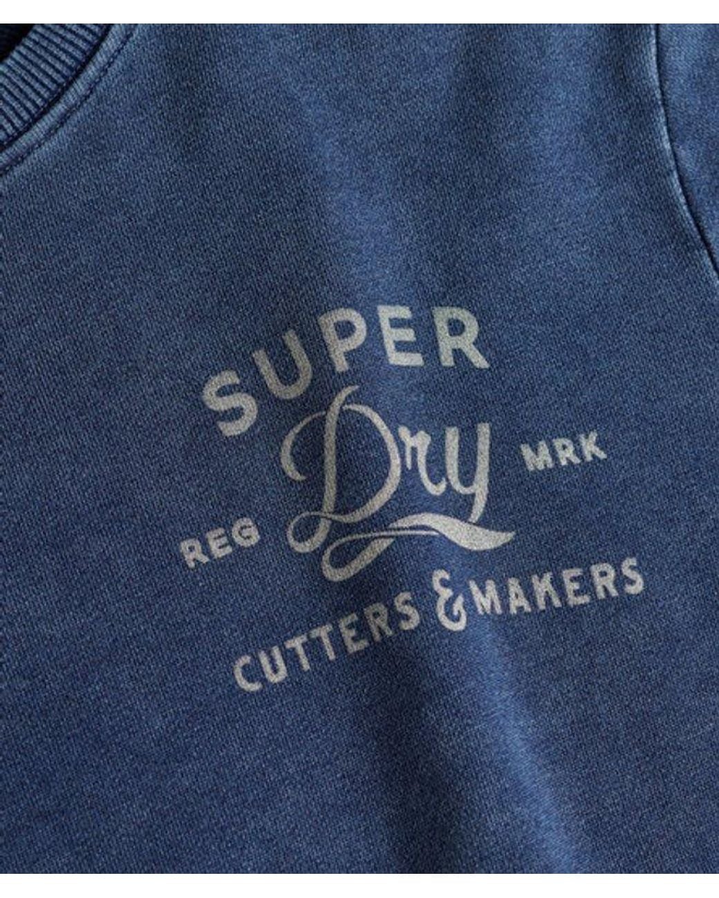 Superdry Blue & Co Cutters And Makers Relaxed Sweatshirt for men