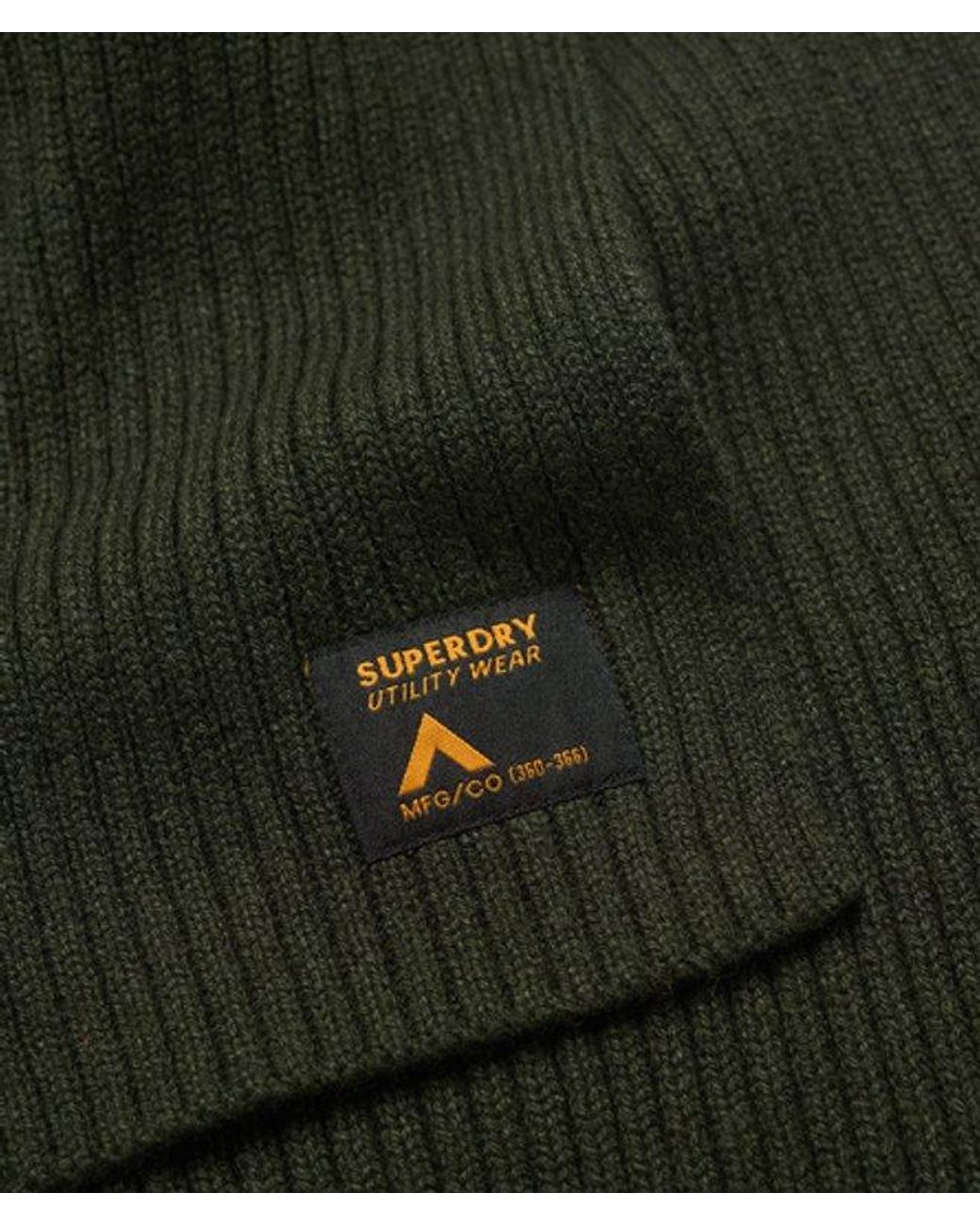 Superdry Green Workwear Knitted Scarf