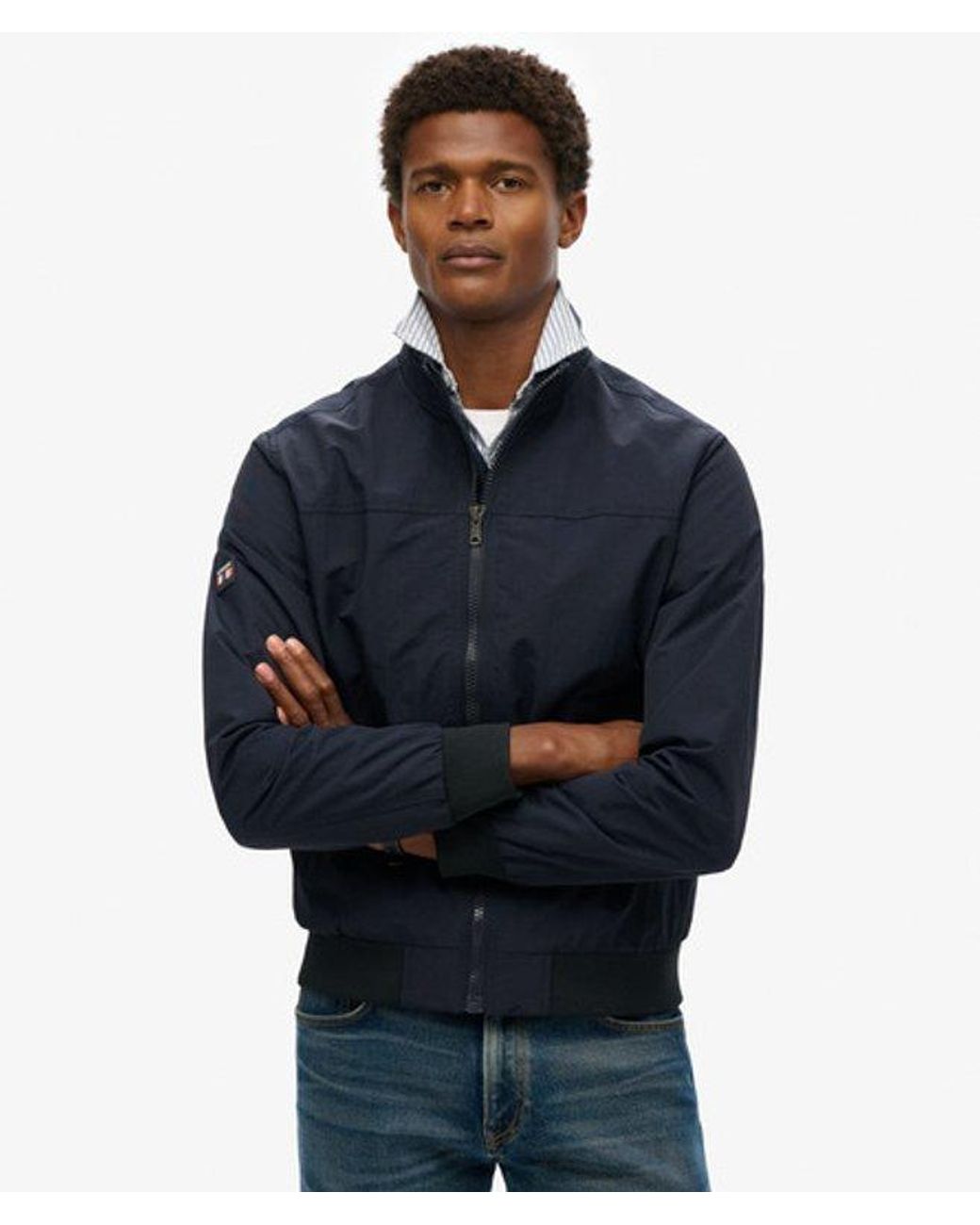 Superdry & Co Harrington Jack Van Nylon in het Blue voor heren