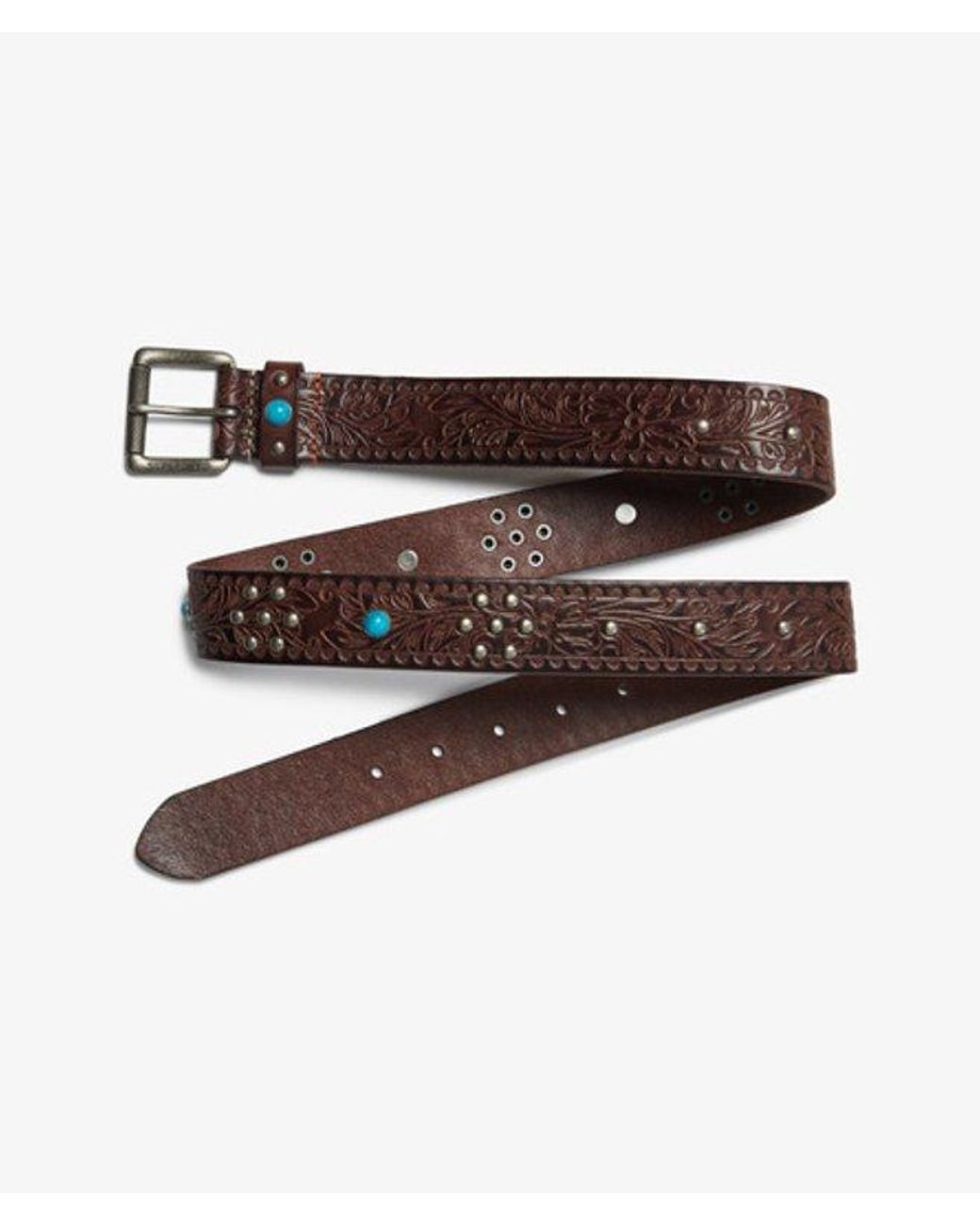 Superdry Brown & Co Statement Leather Belt for men