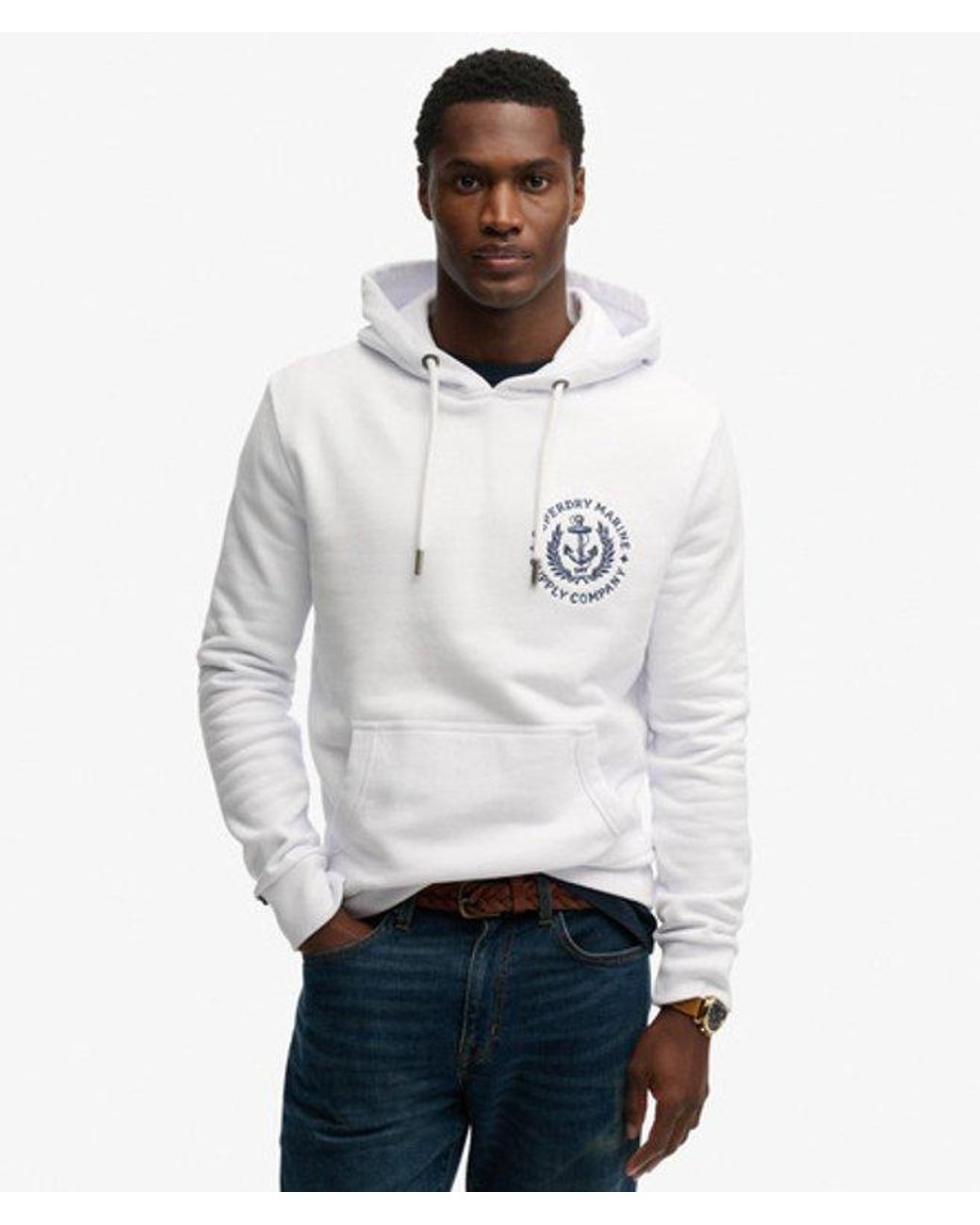 Superdry White & Co Lo-fi Dockside Embroidered Hoodie for men
