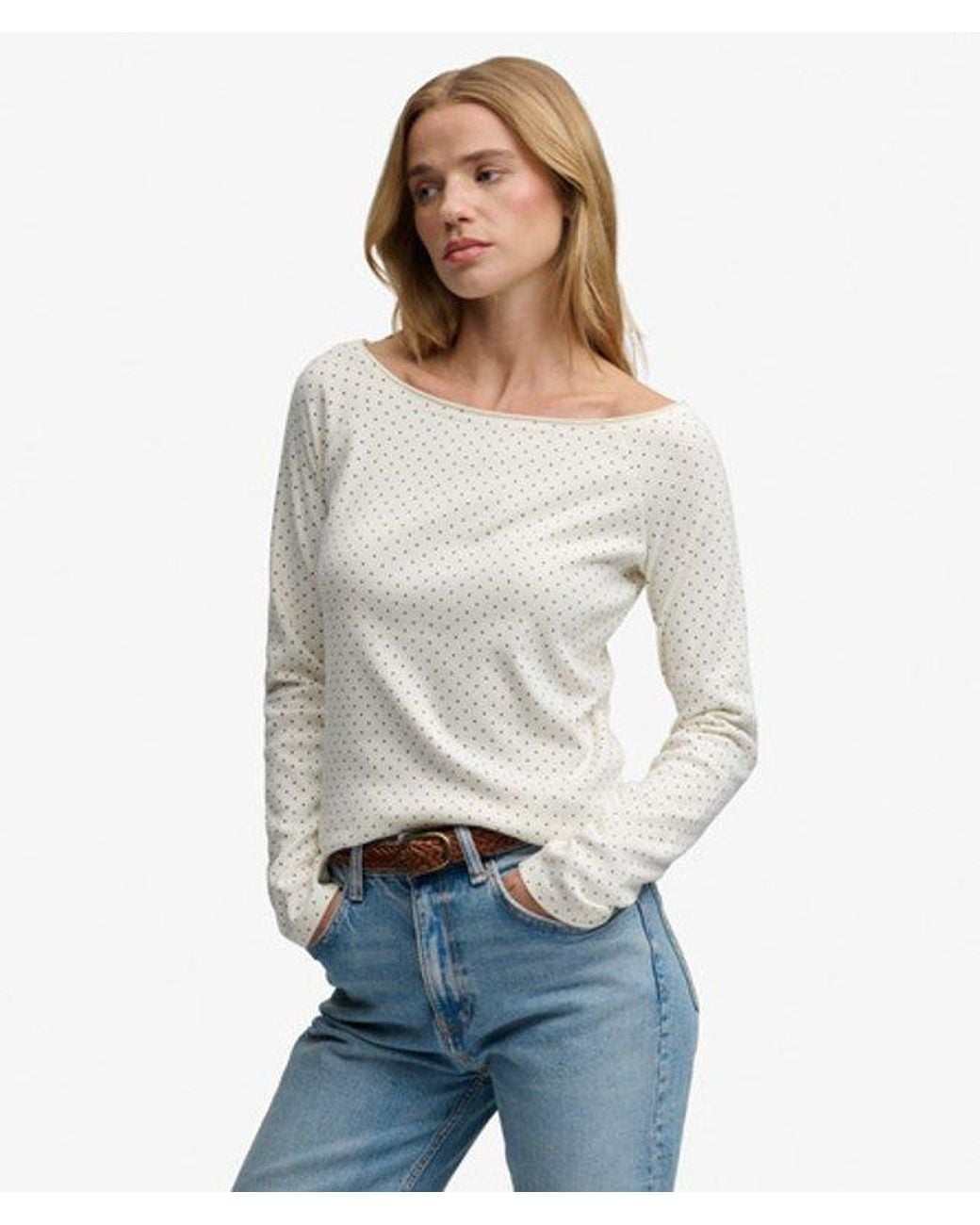 Superdry White & Co Bardot Off Shoulder Top