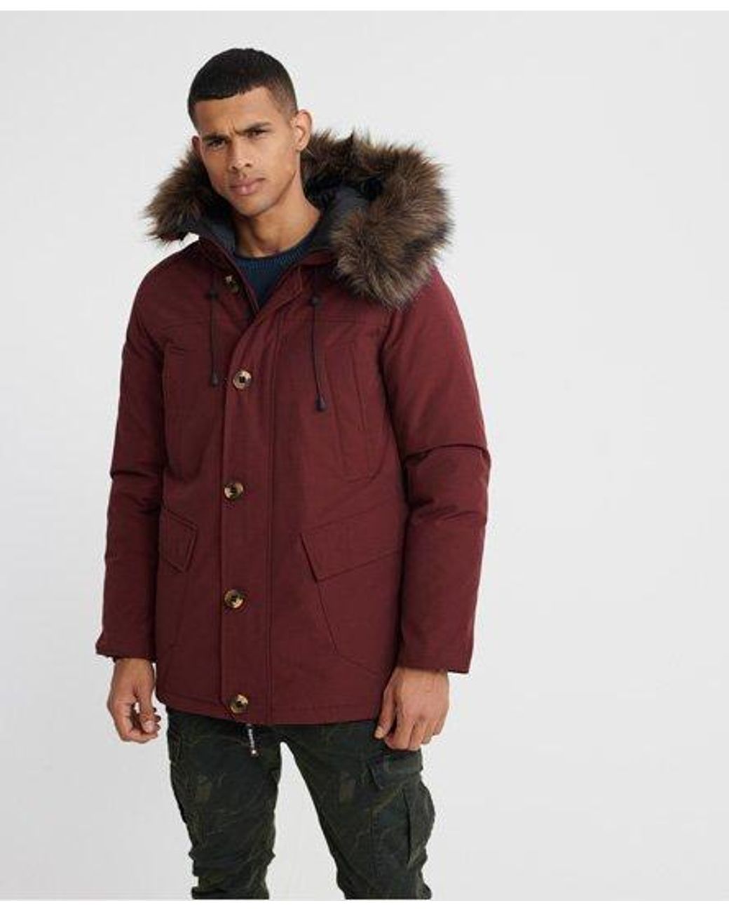 purple parka jacket