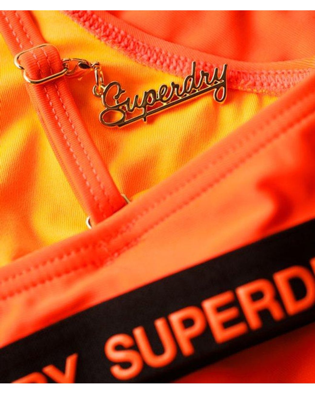 Superdry Red & Co Ladies Striped Elastic Bralette Bikini Top