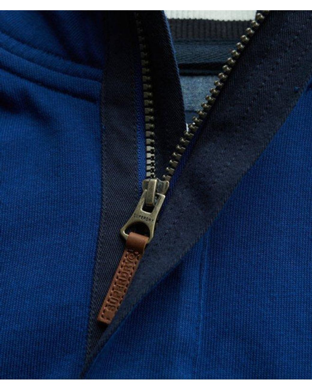 Superdry Blue & Co Cotton Classics Jersey Half Zip Sweatshirt for men