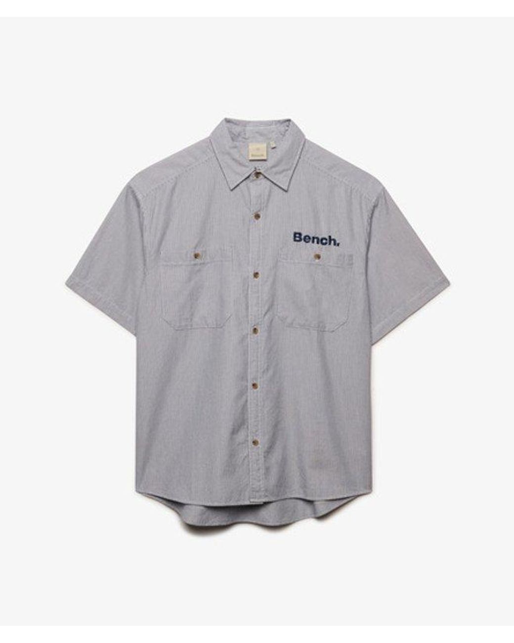 Superdry Gray Bench X & Co Bench Mechanic Short Sleeve Boxy Shirt for men