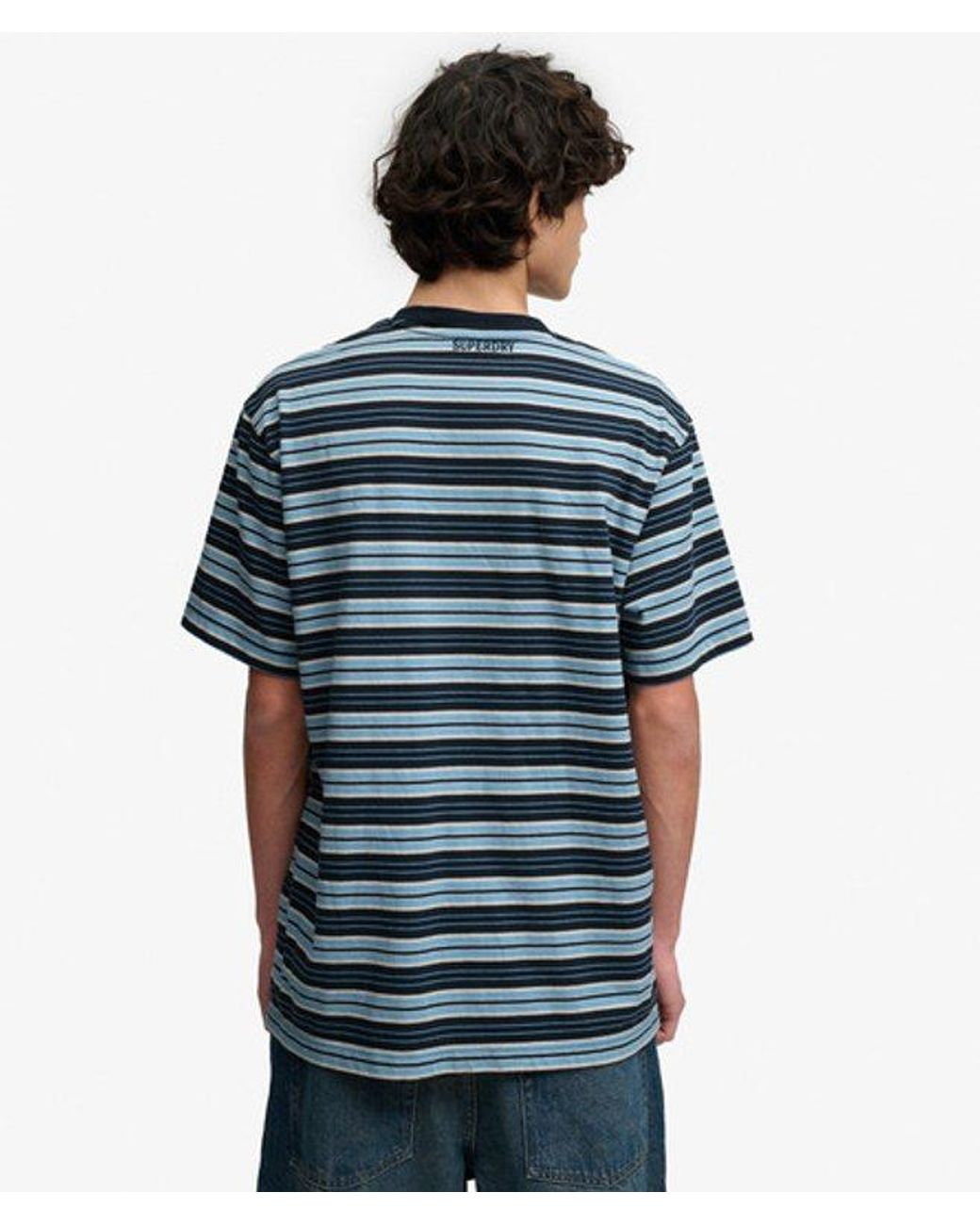 Superdry Blue & Co Oversized Stripe T-shirt for men