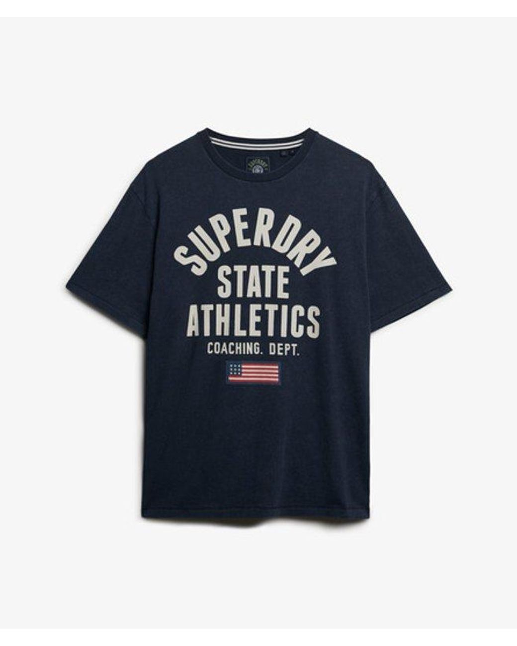 Superdry Blue & Co Vintage Athletic Essential Graphic T-shirt for men