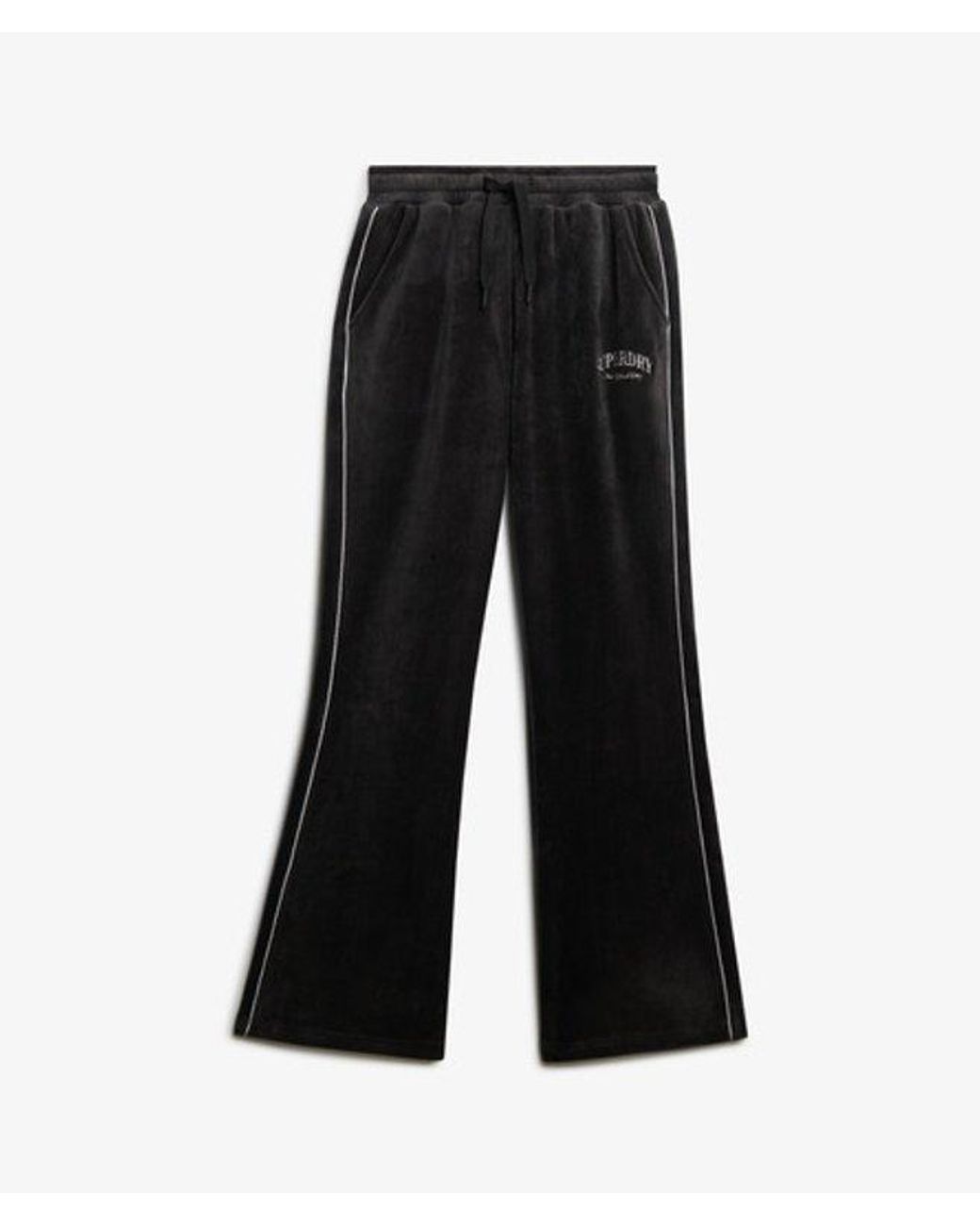 Superdry Black & Co Country Club Velour Straight joggers