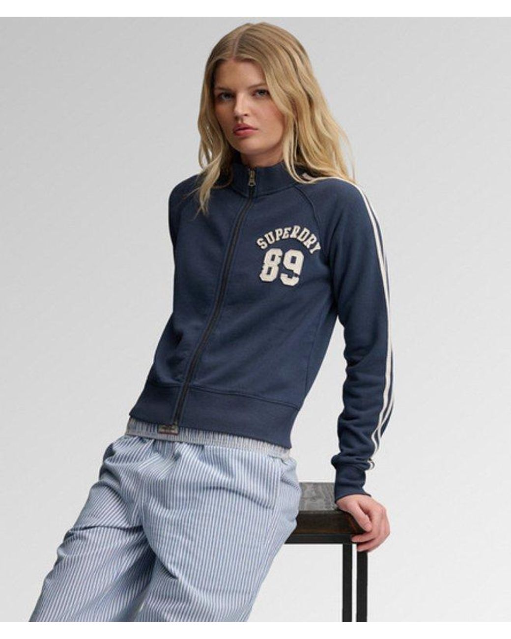 Superdry Blue & Co Athletic Applique Track Top
