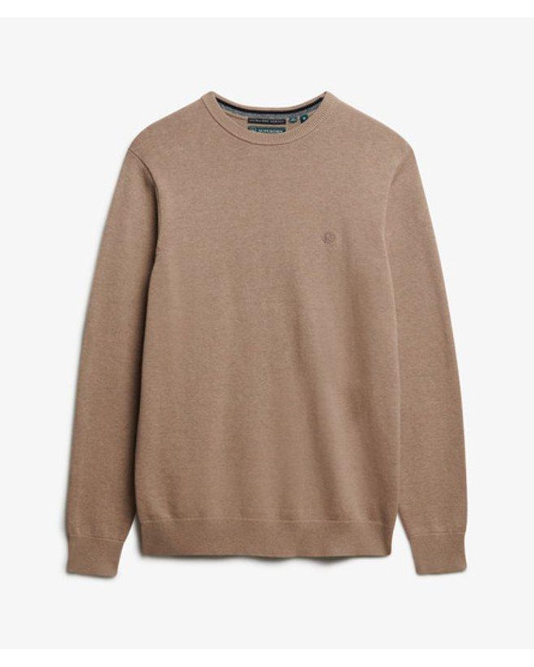 Superdry Blue Essentials Cotton Jumper for men