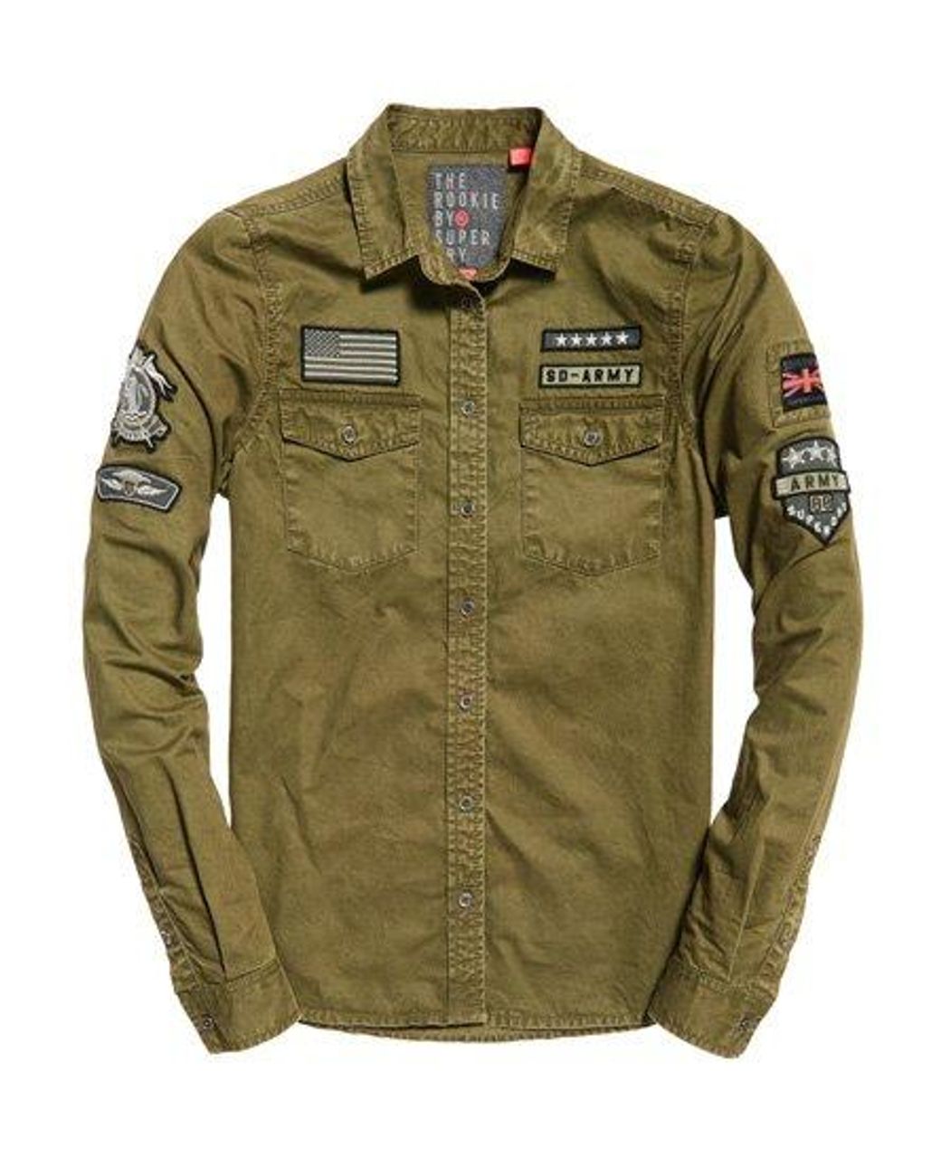 Superdry Cotton Rookie Patch Military 