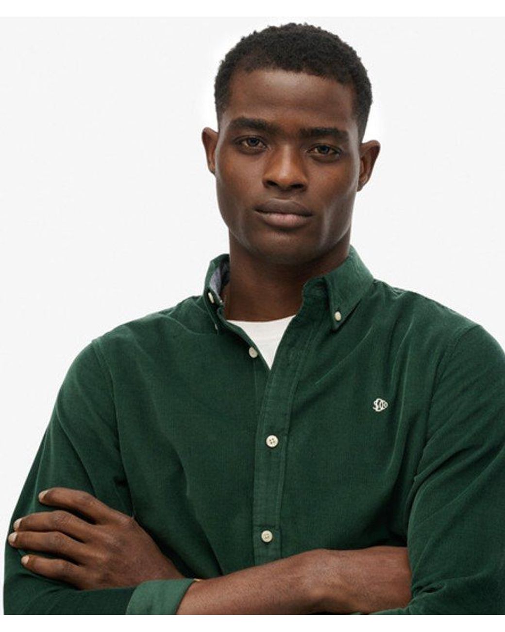 Superdry Green & Co Classic Needle Cord Shirt for men