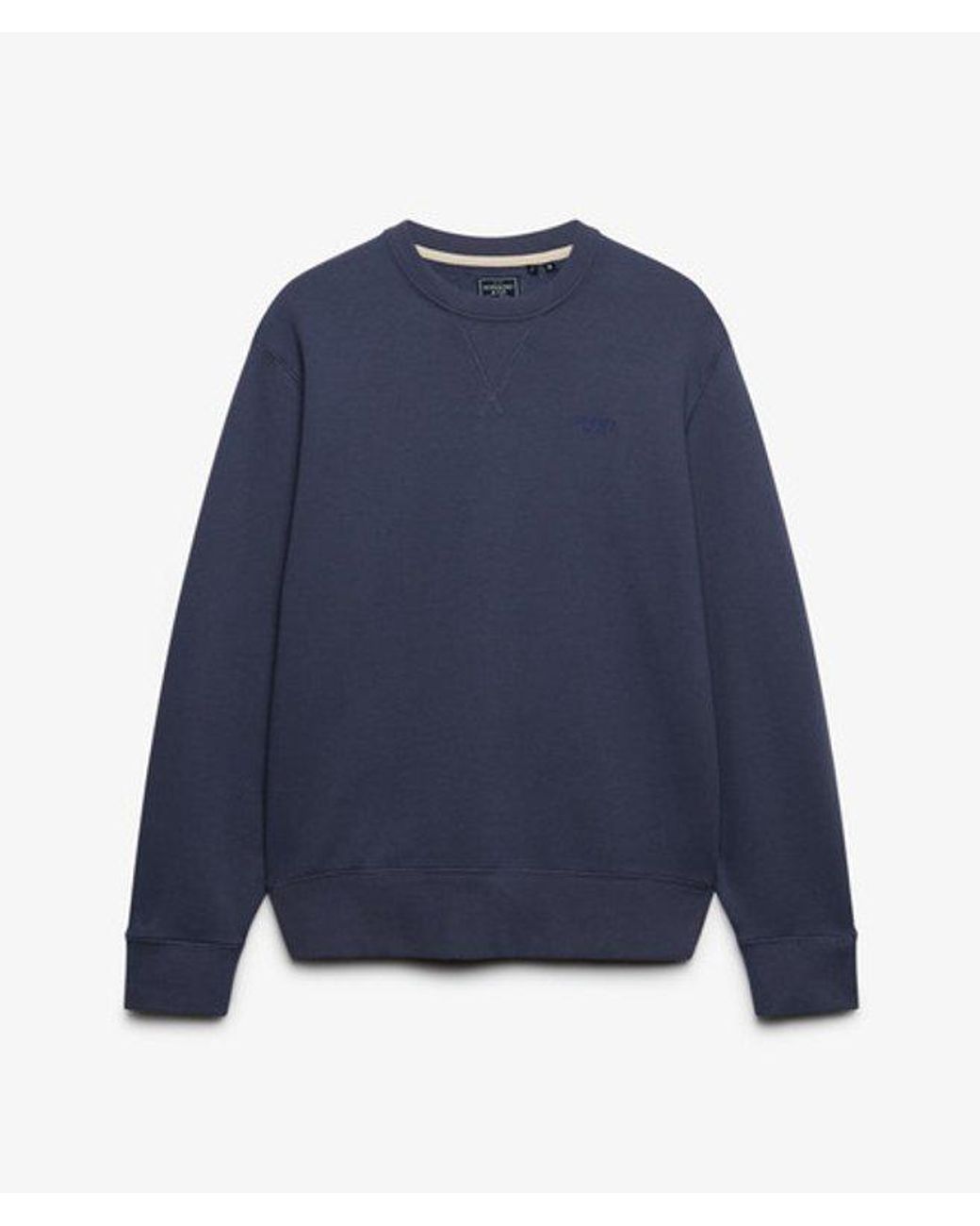 Superdry Blue & Co Essential Stacked Logo Crew Sweatshirt for men