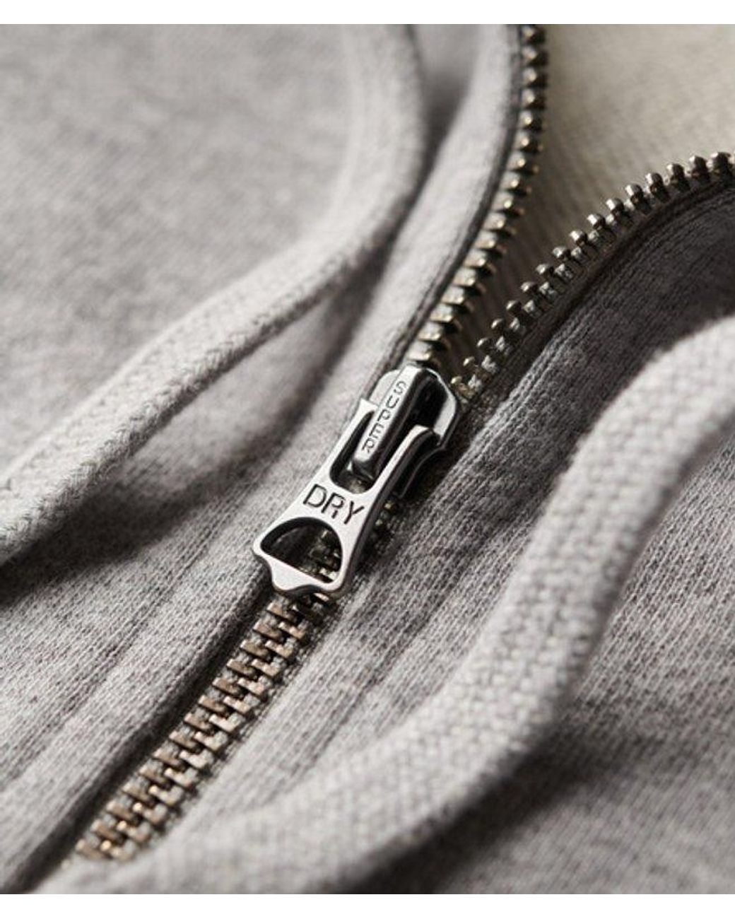 Superdry Gray & Co Contrast Stitch Relaxed Zip Hoodie for men
