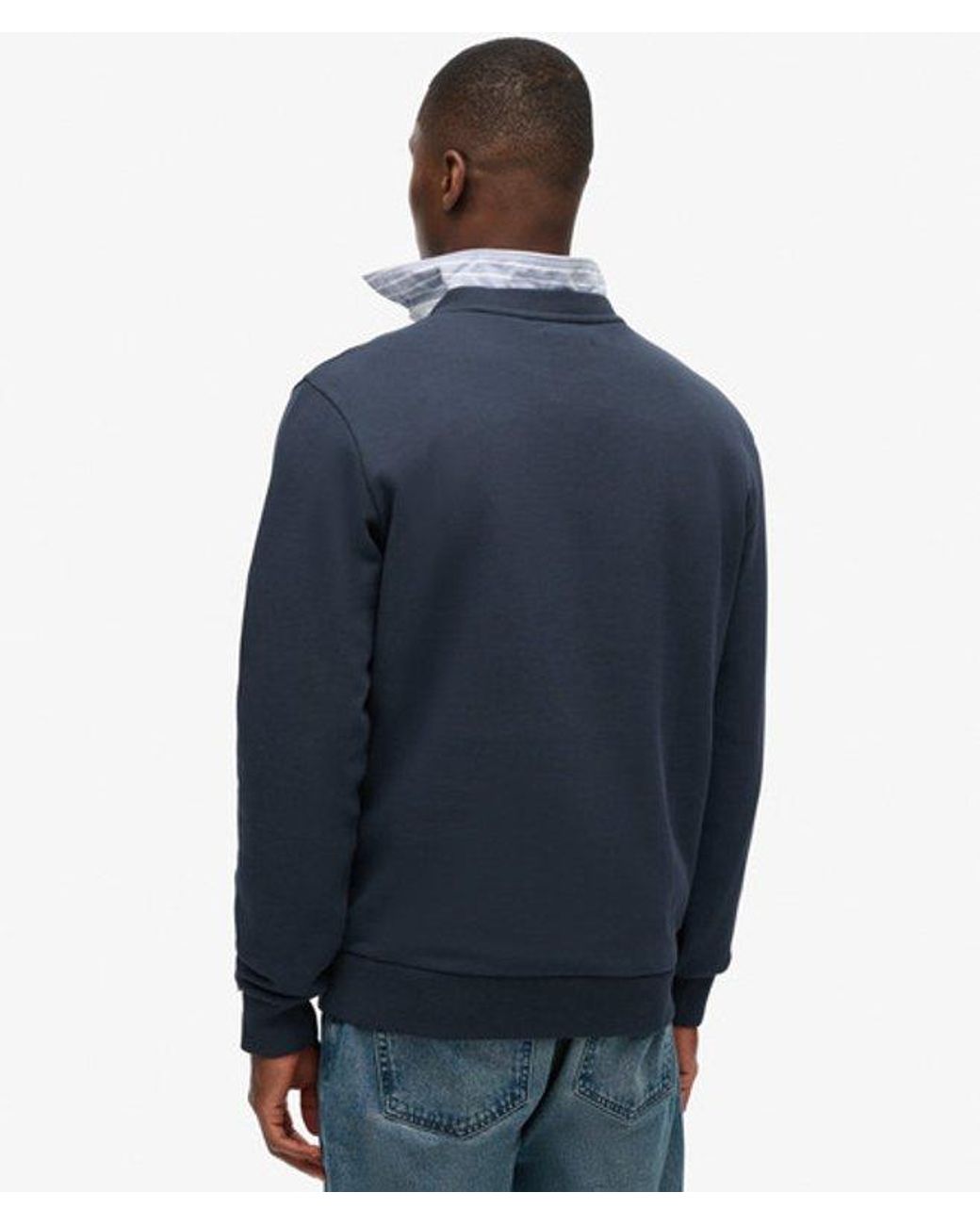 Superdry Blue & Co Athletic Essentials Crew Sweatshirt for men