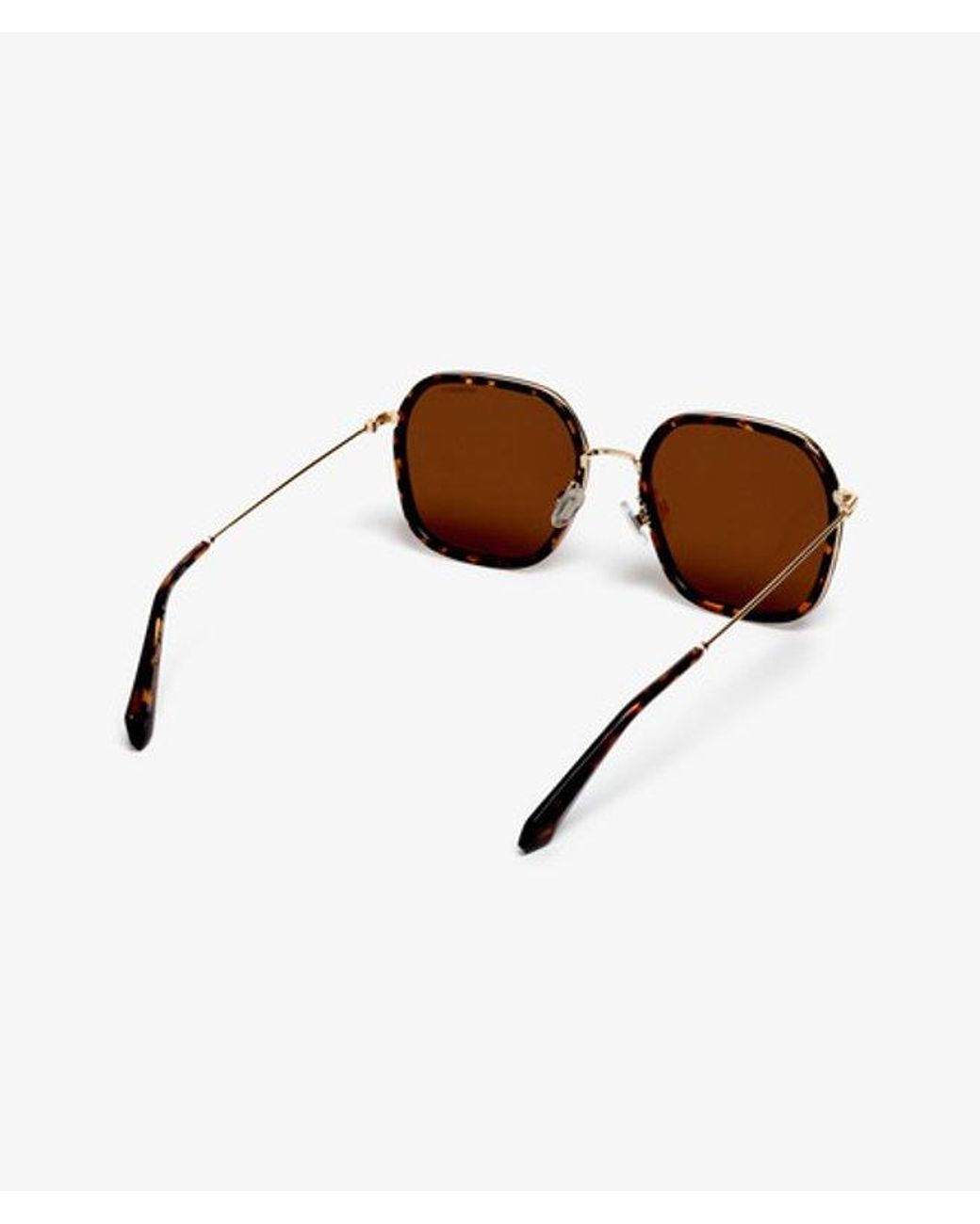 Superdry Brown & Co Framed Metal Square Sunglasses