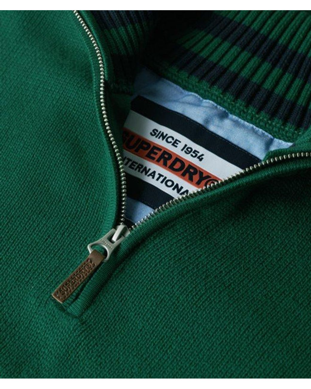 Superdry Green & Co Cotton Classics Half-zip Knitted Jumper for men